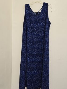 WORTHINGTON woman size 26W Sleeveless Printed Zip Dress Blue
